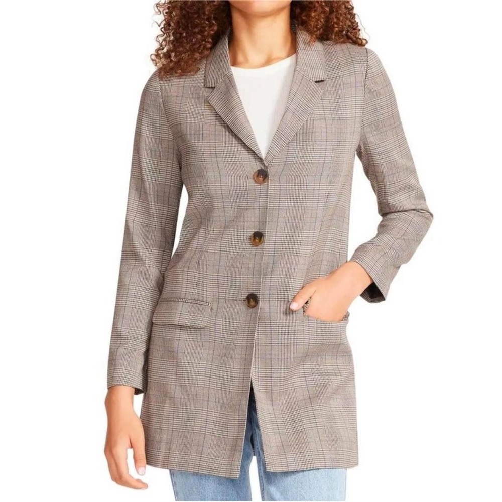 BB Dakota Women's Checkered Blazer